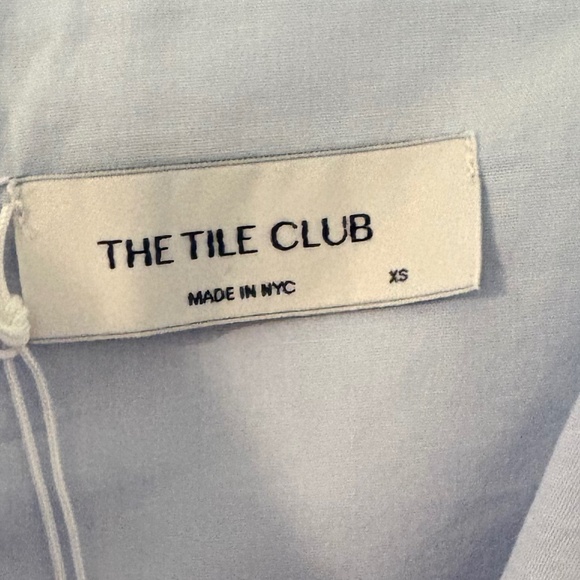 NWT The Tile Club Kate Poplin Slip Dress in Pale Blue- XS - Picture 3 of 5